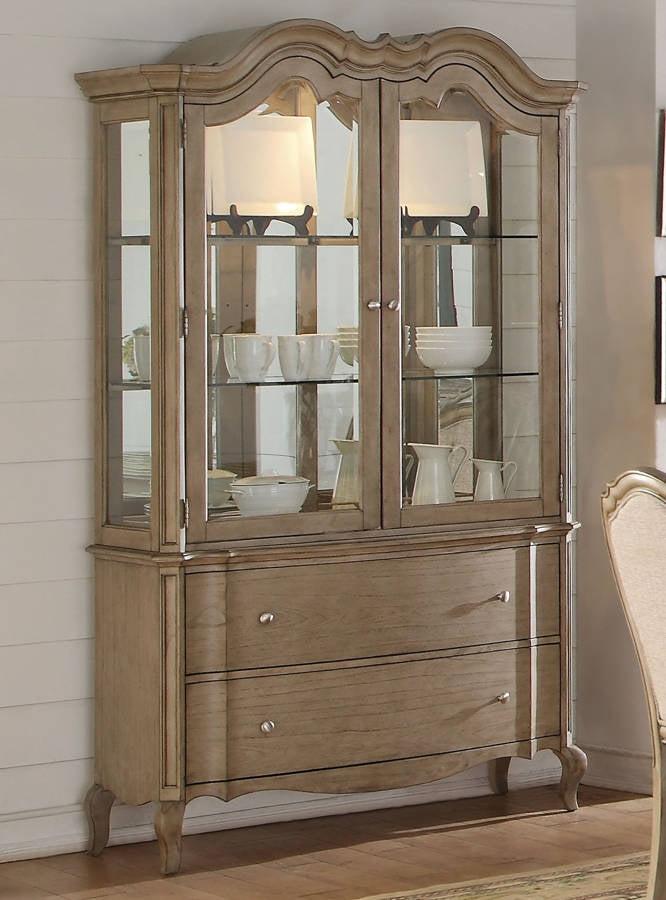 Acme Chelmsford Hutch and Buffet in Antique Taupe 66054 - Luxury Home Furniture (MI)