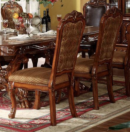 Acme Dresden Pedestal Dining Side Chairs in Brown Cherry Oak 12153 (Set of 2) - Luxury Home Furniture (MI)
