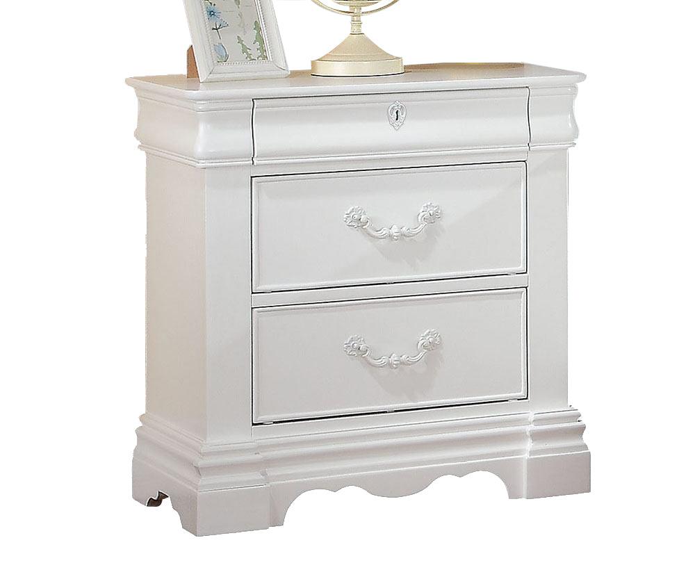 ACME Estrella Youth Nightstand in White 30243 - Luxury Home Furniture (MI)