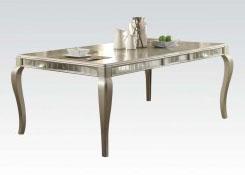 Acme Francesca Rectangular Dining Table in Champagne 62080 - Luxury Home Furniture (MI)