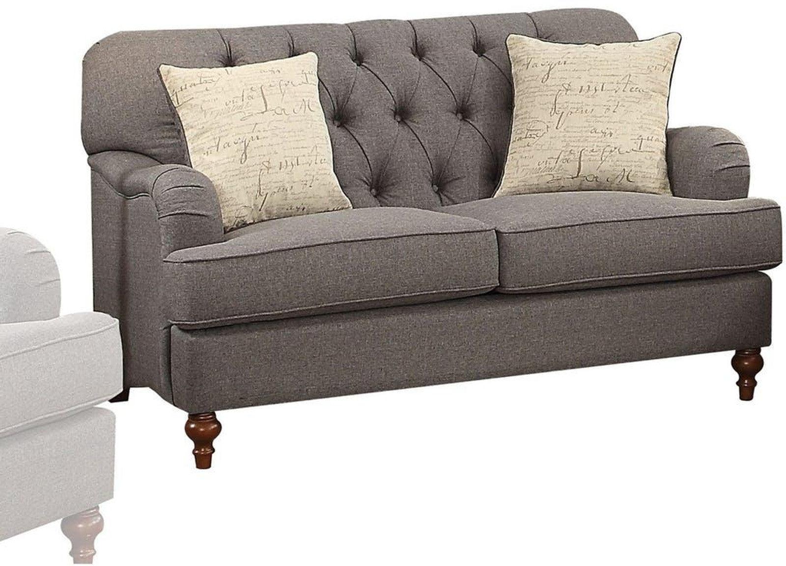 Acme Furniture Alianza Loveseat in Dark Gray 53691 - Luxury Home Furniture (MI)
