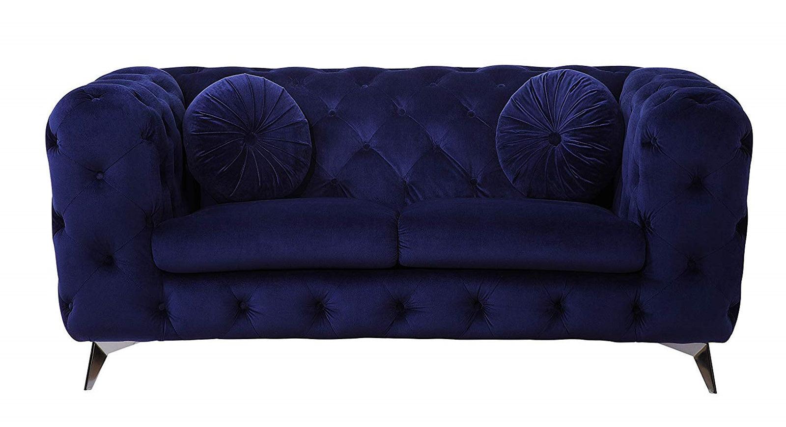 Acme Furniture Atronia Loveseat in Blue 54901 - Luxury Home Furniture (MI)