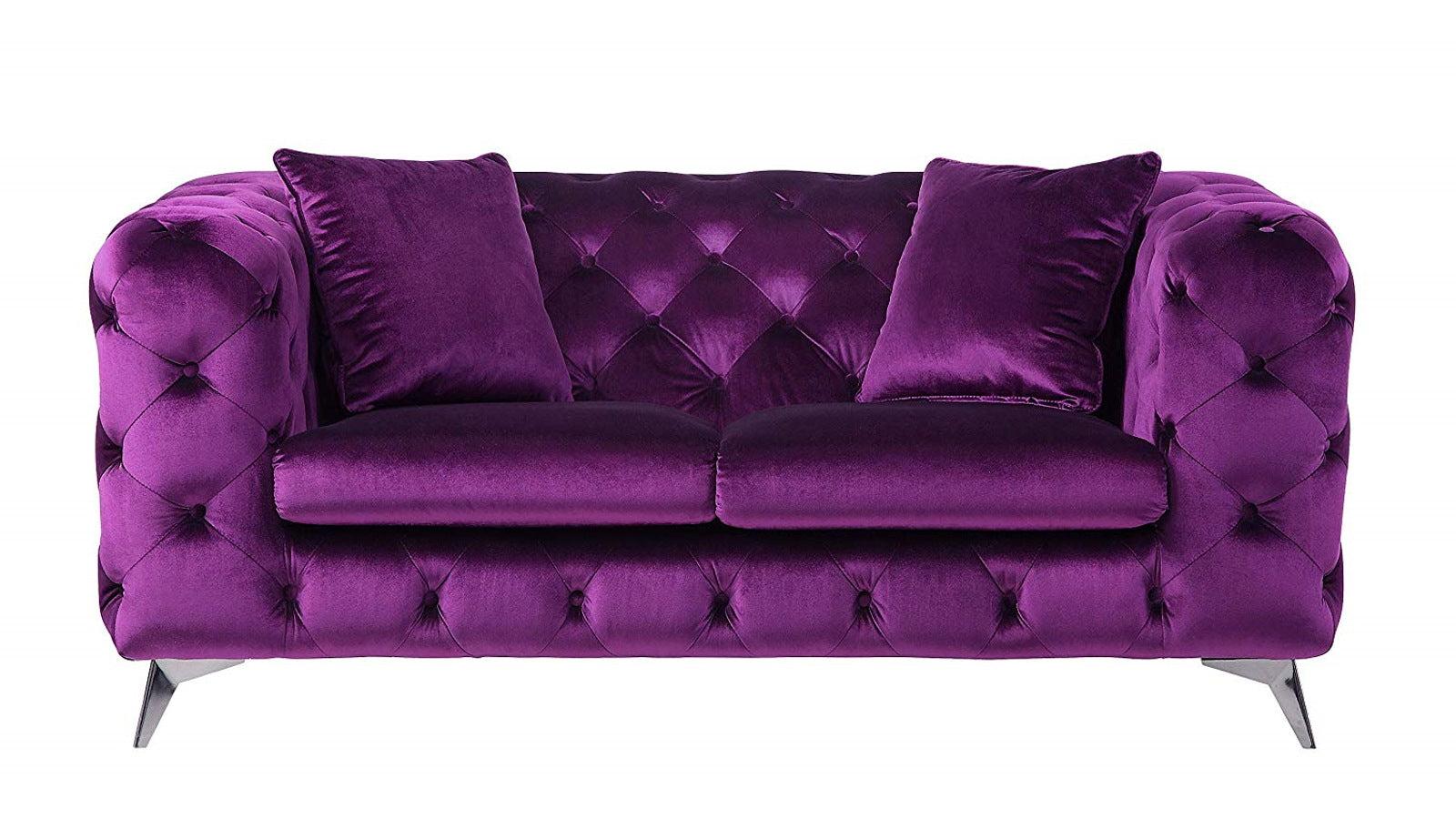 Acme Furniture Atronia Loveseat in Purple 54906 - Luxury Home Furniture (MI)