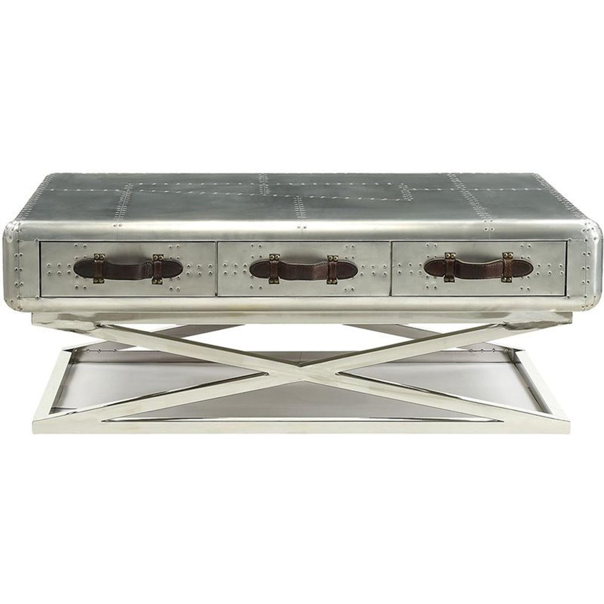 Acme Furniture Brancaster Coffee Table in Aluminum 83555 - Luxury Home Furniture (MI)