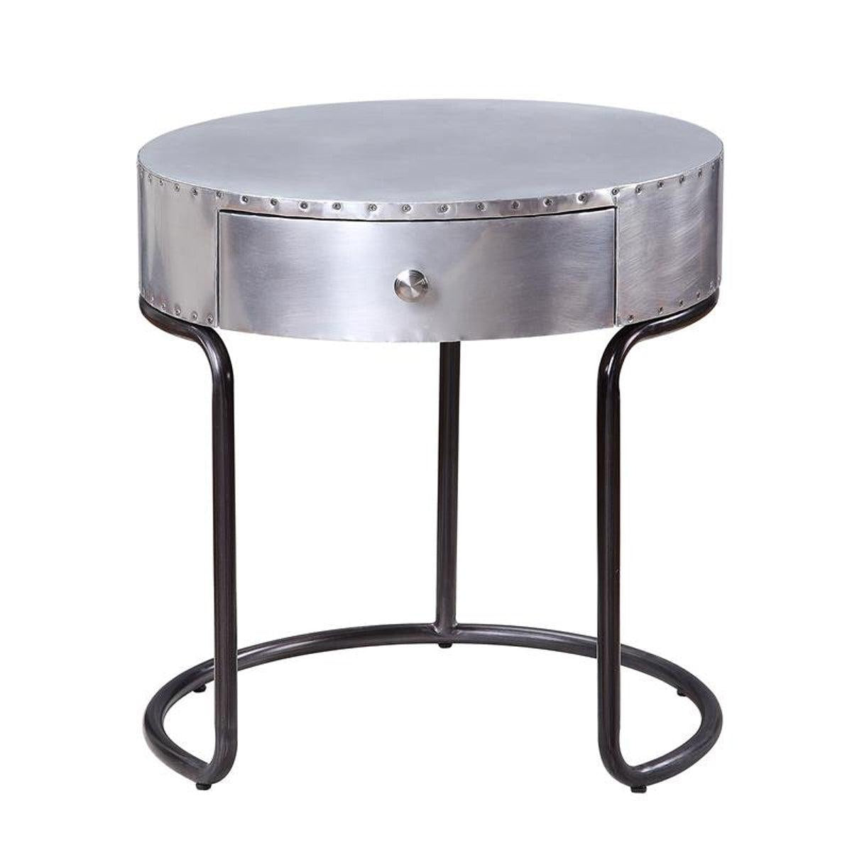 Acme Furniture Brancaster End Table in Aluminum 84882 - Luxury Home Furniture (MI)
