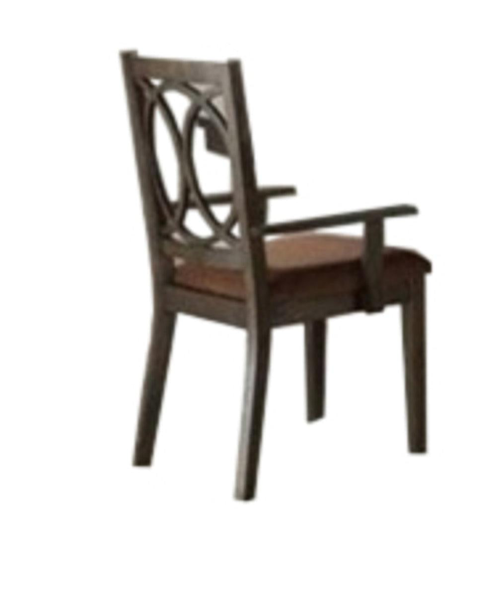 Acme Furniture Jameson Arm Chair (Set of 2) in Brown Fabric & Espresso 62319 - Luxury Home Furniture (MI)