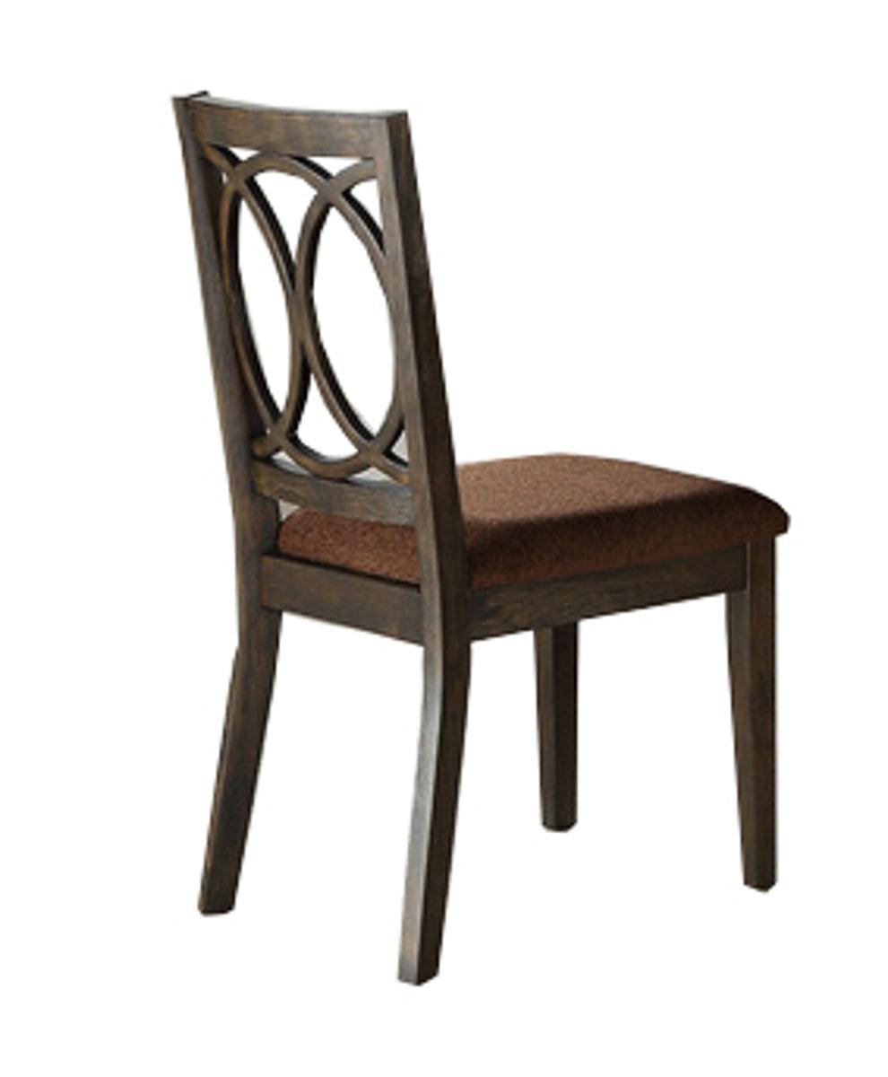 Acme Furniture Jameson Side Chair (Set of 2) in Brown Fabric & Espresso 62322 - Luxury Home Furniture (MI)
