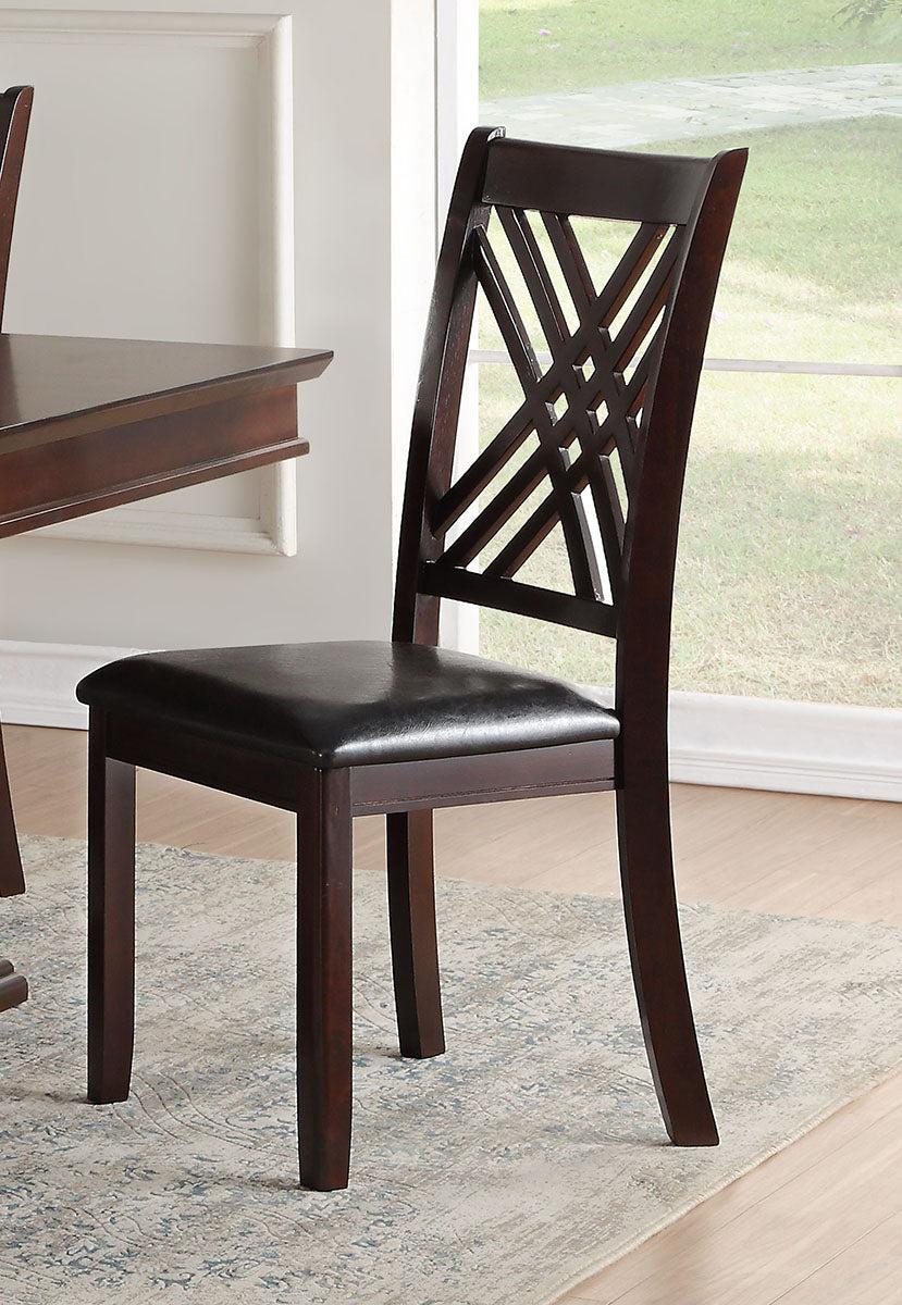 Acme Furniture Katrien Side Chair in Black and Espresso (Set of 2) 71857 - Luxury Home Furniture (MI)