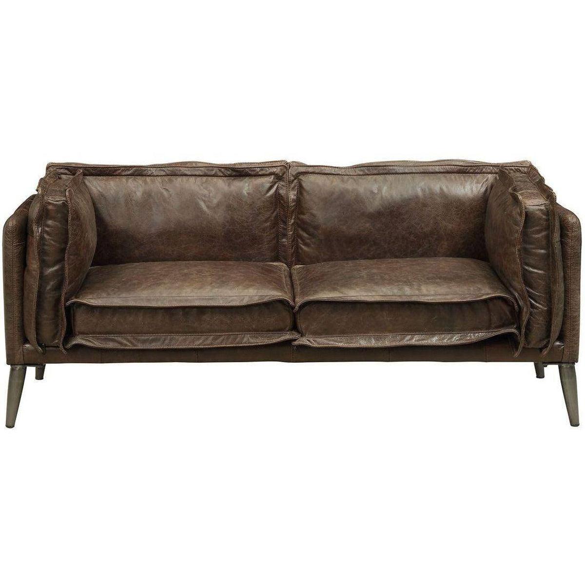 Acme Furniture Porchester Loveseat in Distress Chocolate 52481 - Luxury Home Furniture (MI)