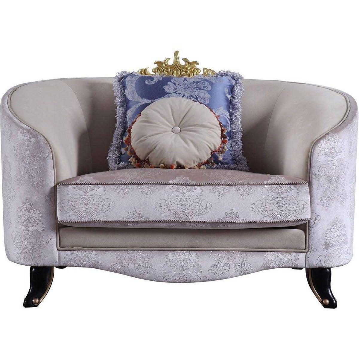 Acme Furniture Sheridan Chair in Cream 53947 - Luxury Home Furniture (MI)