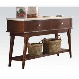 Acme Gasha Server in White/Walnut 72823 - Luxury Home Furniture (MI)