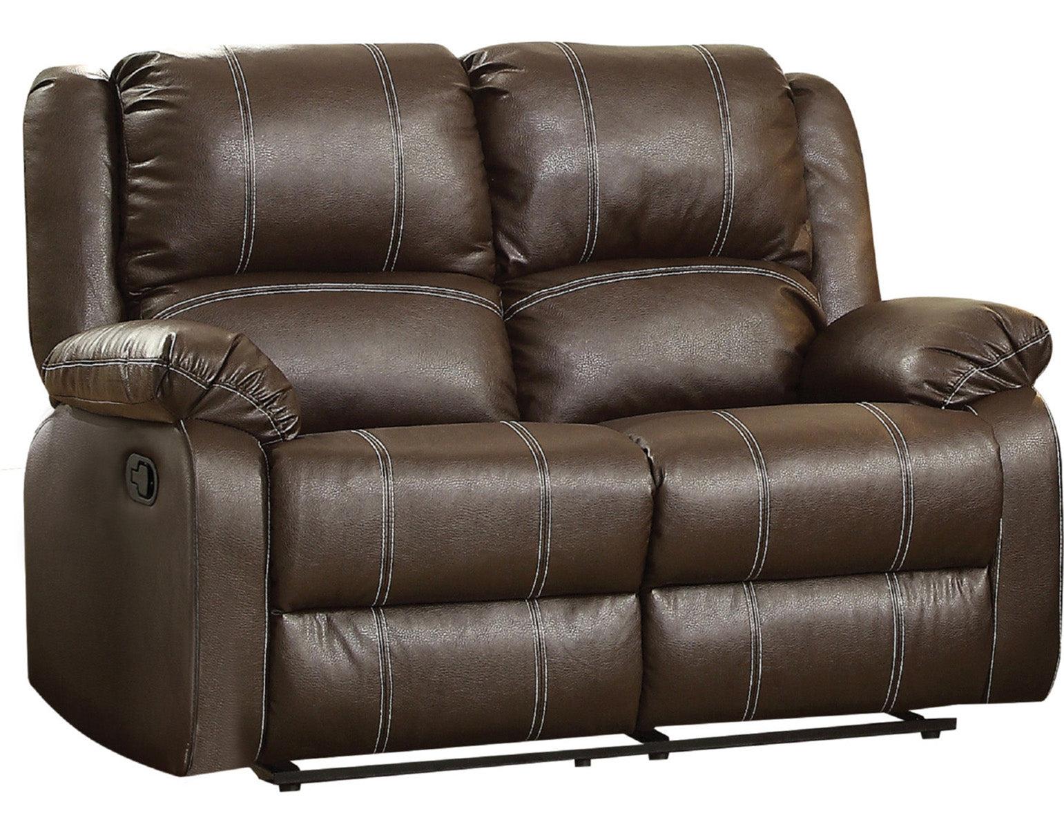 Acme Furniture Zuriel Motion Loveseat in Brown 52281 - Luxury Home Furniture (MI)