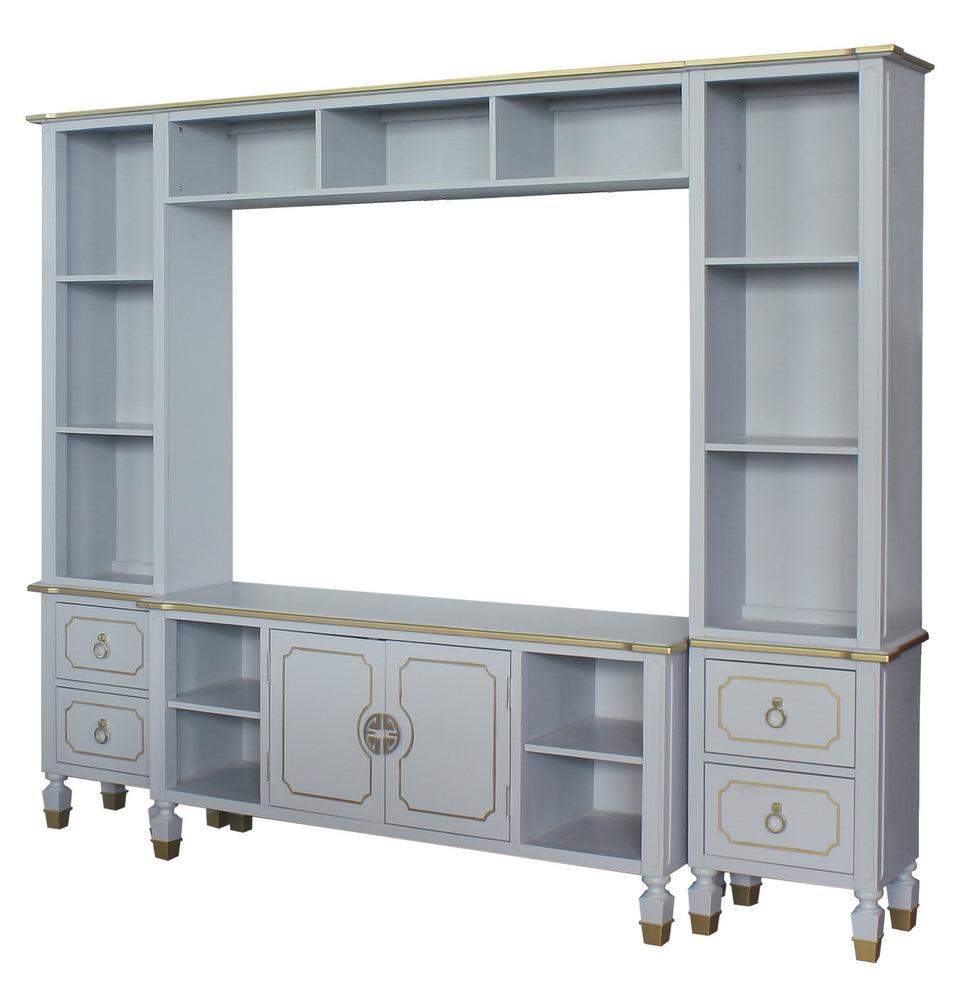 ACME House Marchese Entertainment Center with TV Stand in Pearl Gray 91990 - Luxury Home Furniture (MI)