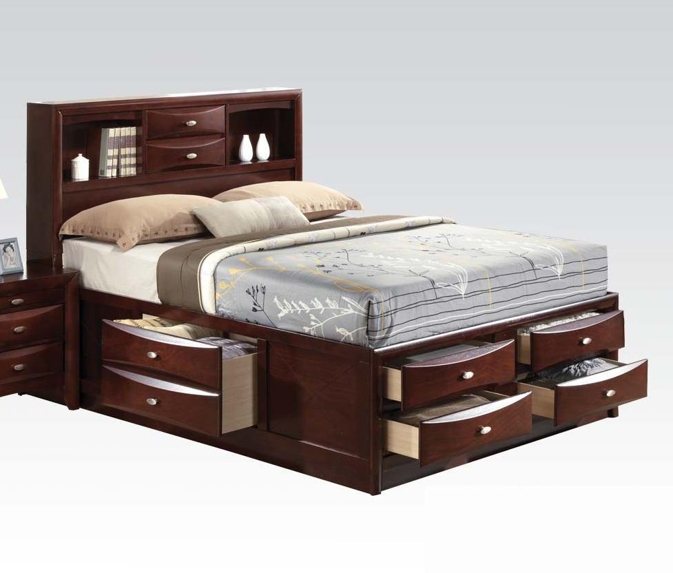 Acme Ireland King Storage Bed in Brown 21596EK - Luxury Home Furniture (MI)