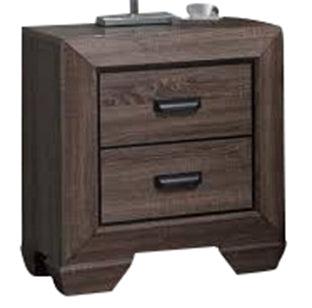 Acme Lyndon Nightstand in Weathered Gray Grain 26023 - Luxury Home Furniture (MI)