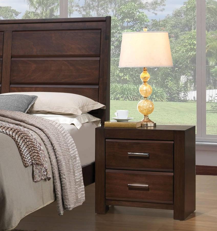Acme Oberreit 2 Drawer Nightstand in Walnut 25793 - Luxury Home Furniture (MI)