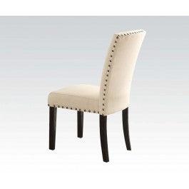 Acme Nolan Side Chair (Set of 2) in Linen/Weathered Black 72852 - Luxury Home Furniture (MI)