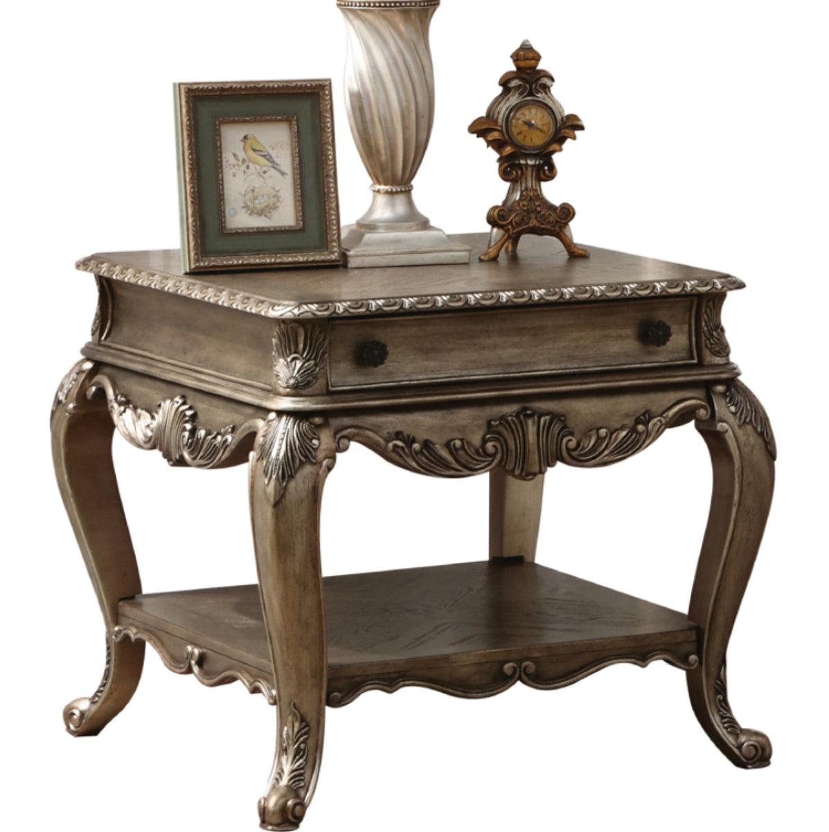 Acme Ragenardus End Table in Vintage Oak 86032 - Luxury Home Furniture (MI)