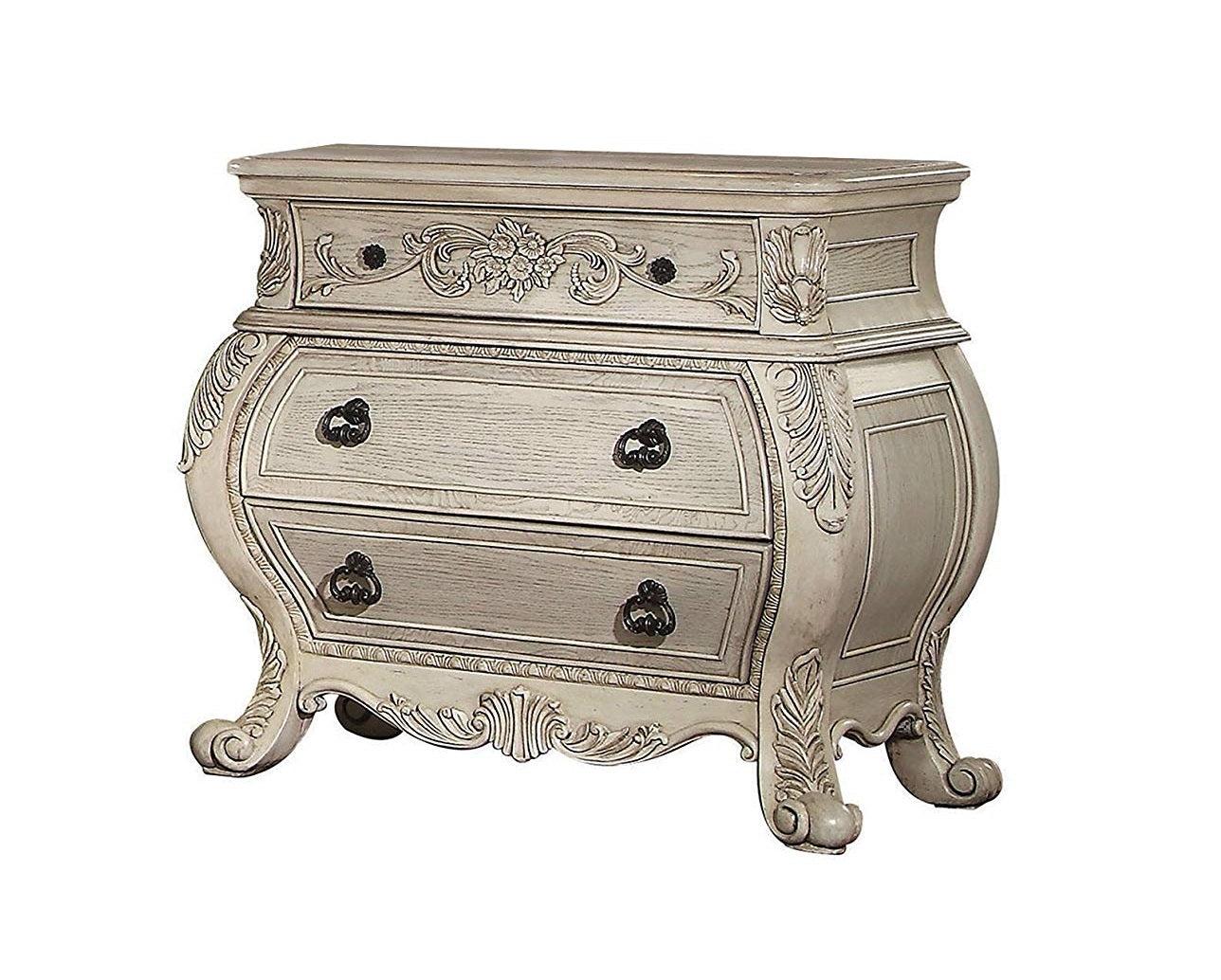 Acme Ragenardus Nightstand in Antique White 27013 - Luxury Home Furniture (MI)