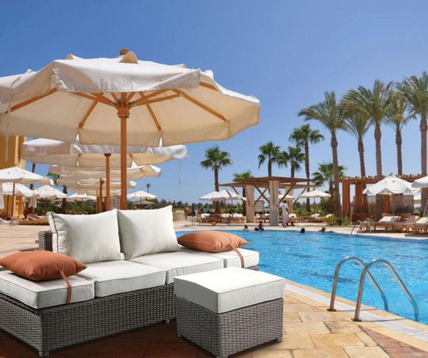 Acme Salena Patio Sofa with Ottoman in Beige 45015 - Luxury Home Furniture (MI)