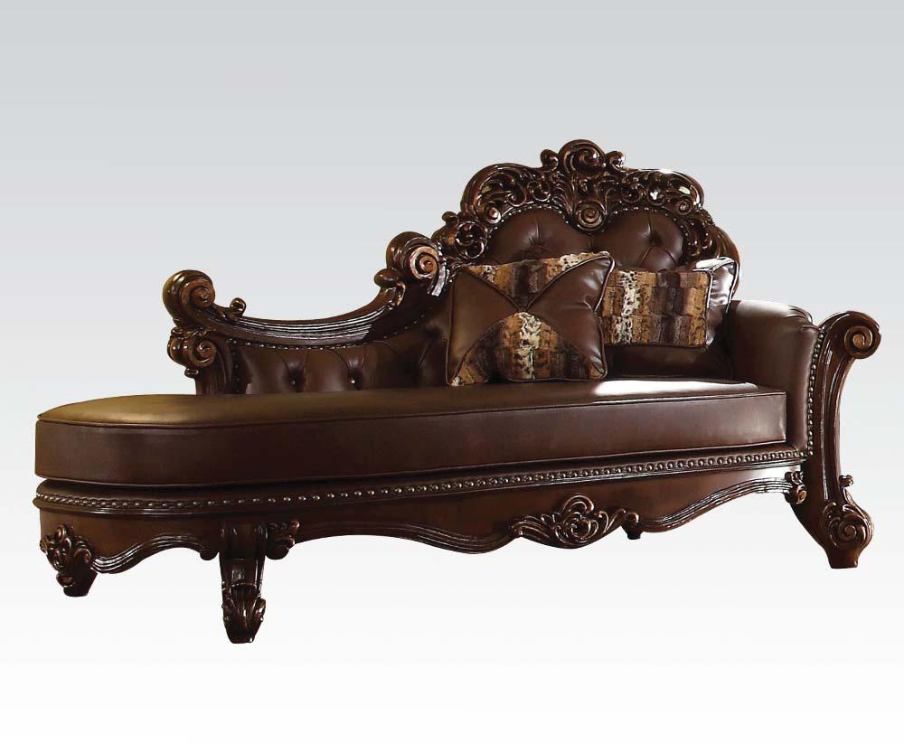 Acme Vendome Chaise in Cherry 96491 - Luxury Home Furniture (MI)