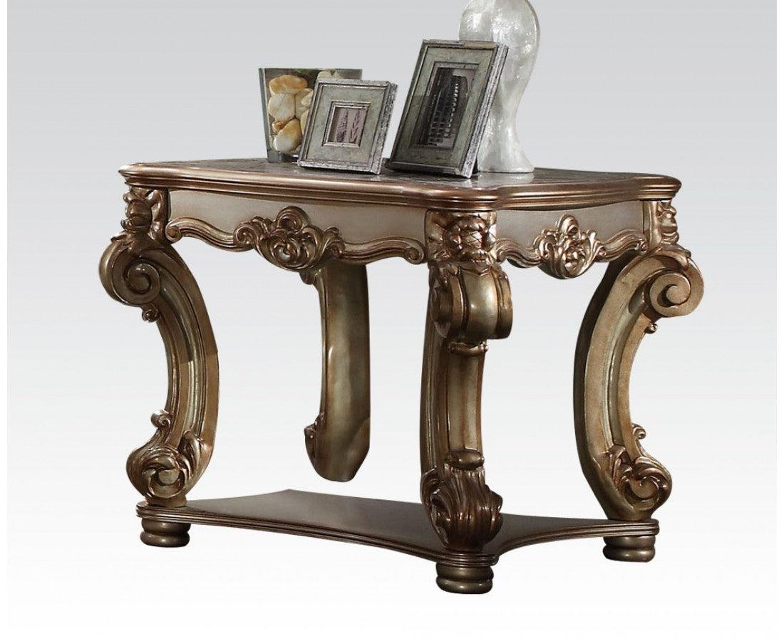 Acme Vendome End Table in Gold Patina 83001 - Luxury Home Furniture (MI)