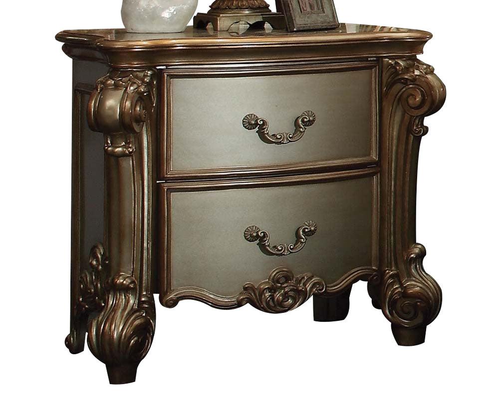 Acme Vendome Nightstand in Gold Patina 23003 - Luxury Home Furniture (MI)