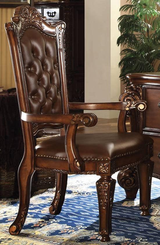 Acme Vendome Office Arm Chair in Cherry 92126 - Luxury Home Furniture (MI)