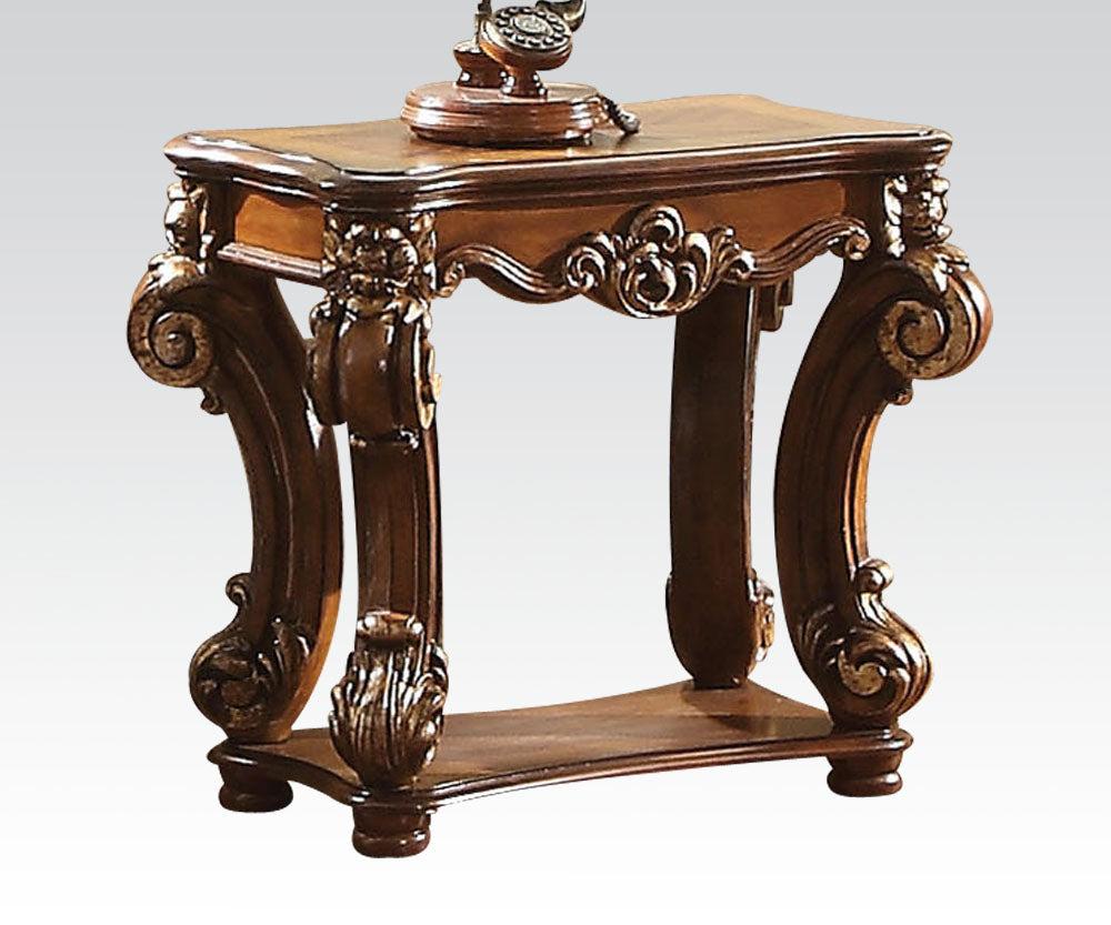 Acme Vendome Side Table in Cherry 82003 - Luxury Home Furniture (MI)