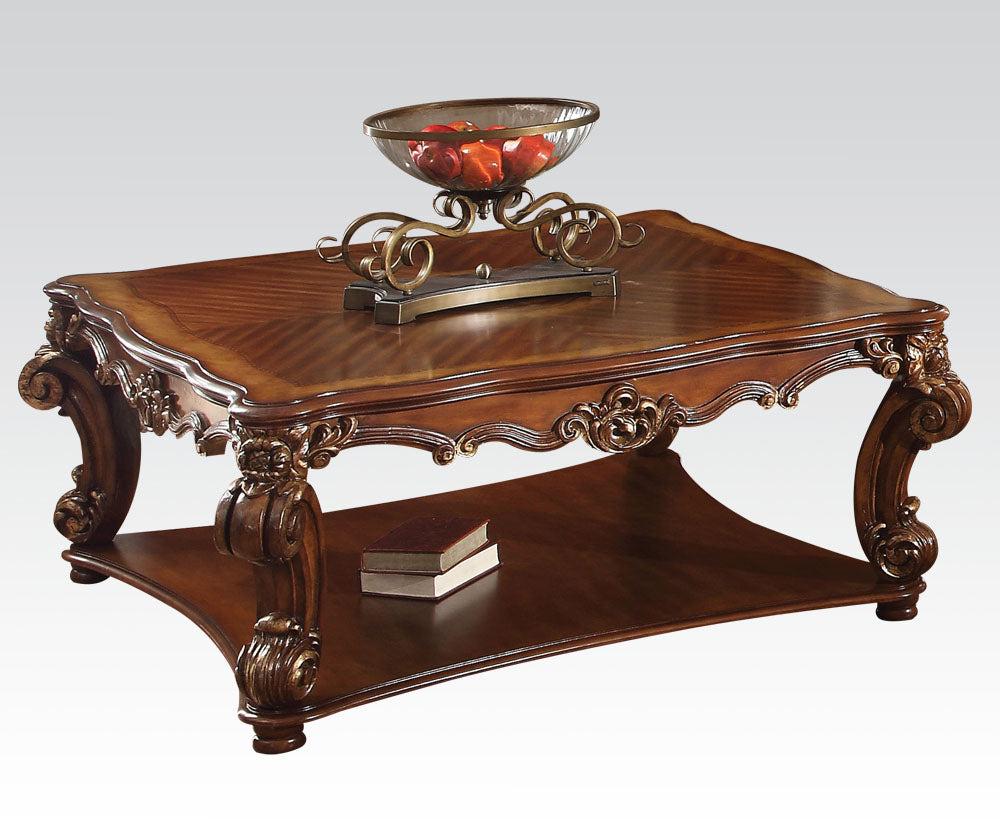 Acme Vendome Square Coffee Table in Cherry 82002 - Luxury Home Furniture (MI)