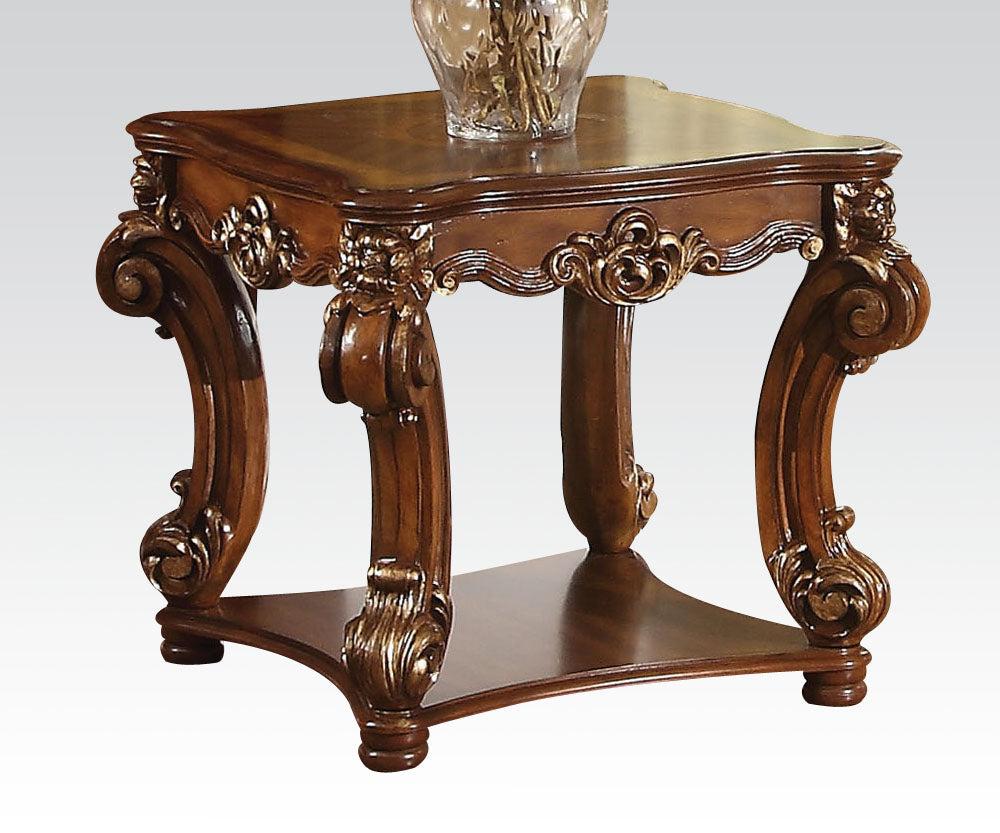 Acme Vendome Square End Table in Cherry 82001 - Luxury Home Furniture (MI)