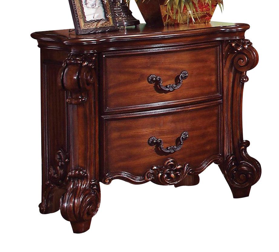 Acme Vendome Traditional Two Drawer Nightstand in Cherry 22003 CLOSEOUT - Luxury Home Furniture (MI)