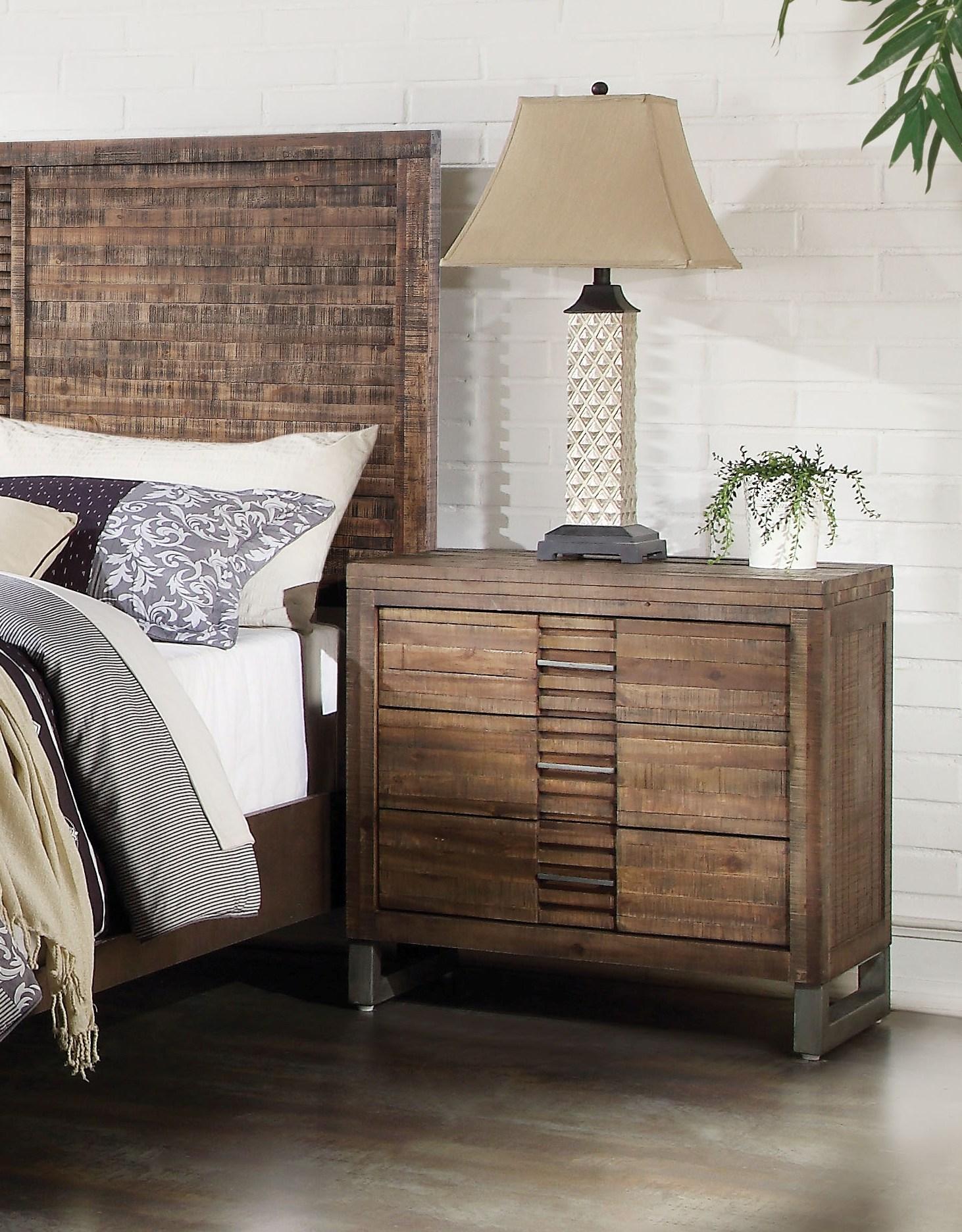Andria Reclaimed Oak Nightstand - Luxury Home Furniture (MI)