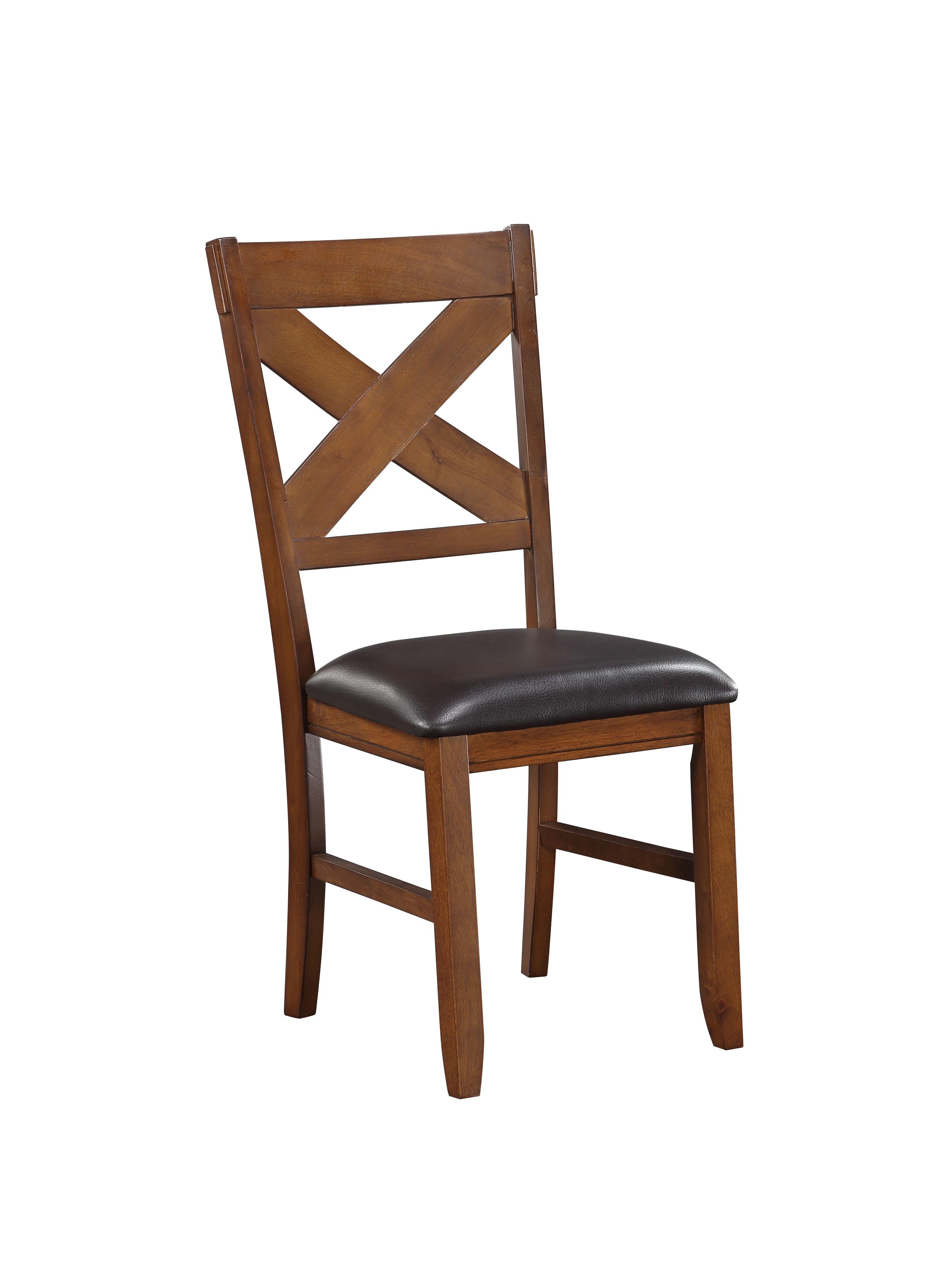 Apollo Espresso PU & Walnut Side Chair - Luxury Home Furniture (MI)