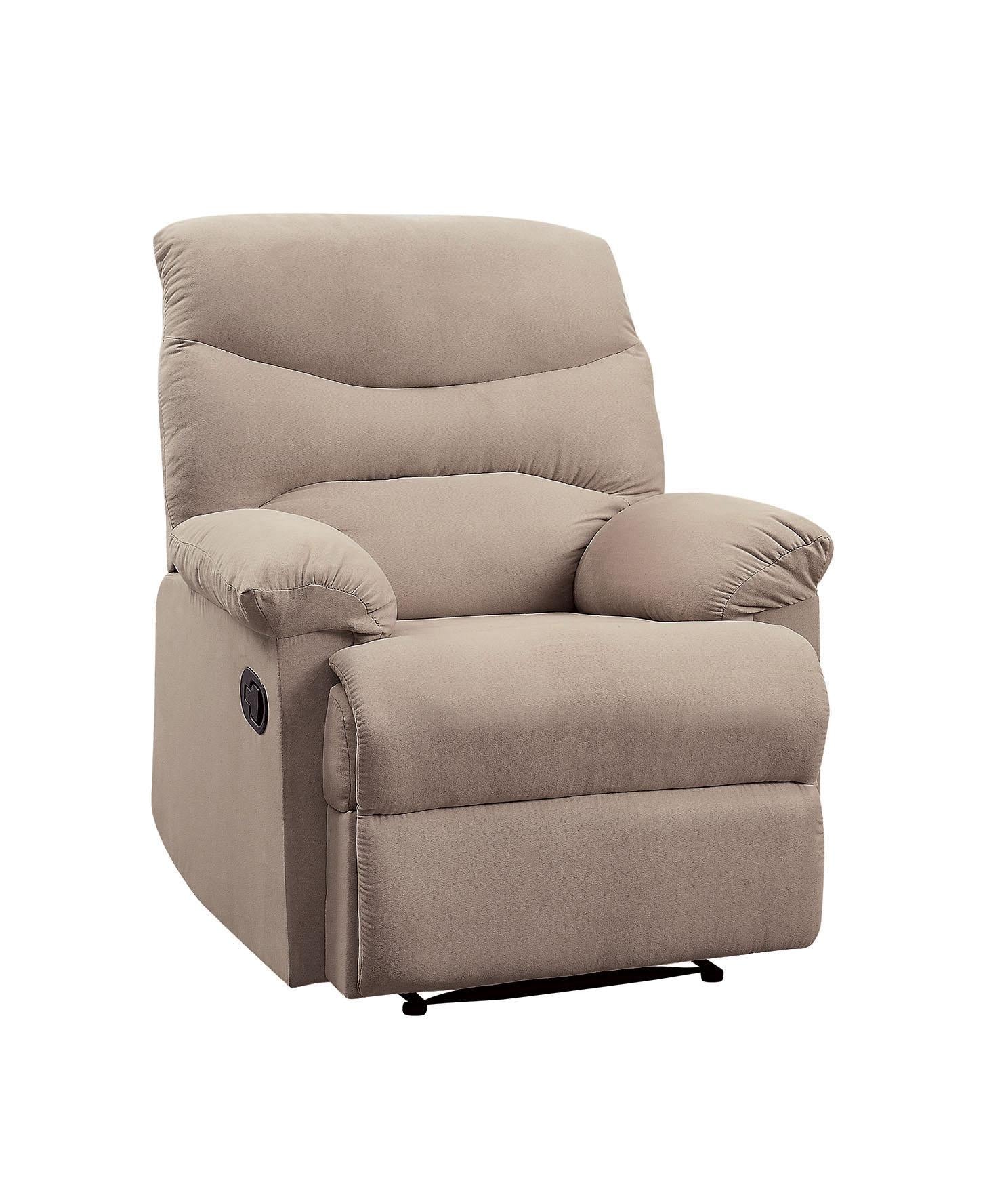 Arcadia Beige Woven Fabric Recliner (Motion) - Luxury Home Furniture (MI)