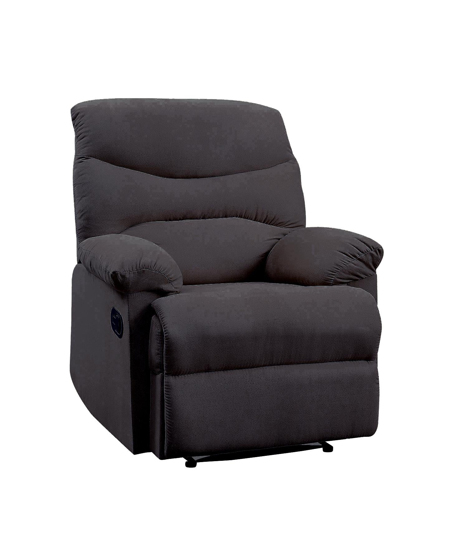 Arcadia Black Woven Fabric Recliner (Motion) - Luxury Home Furniture (MI)
