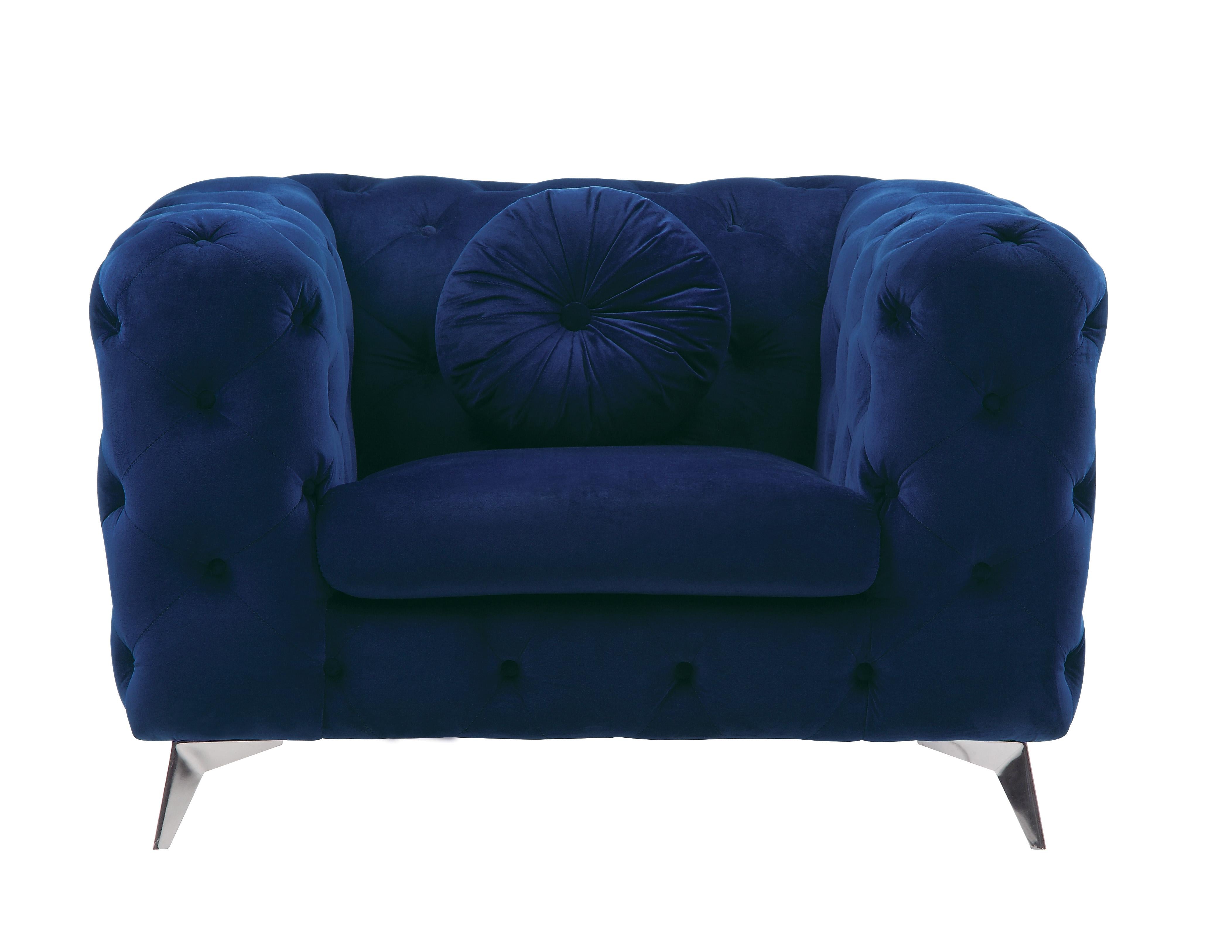 Atronia Blue Fabric Chair - Luxury Home Furniture (MI)