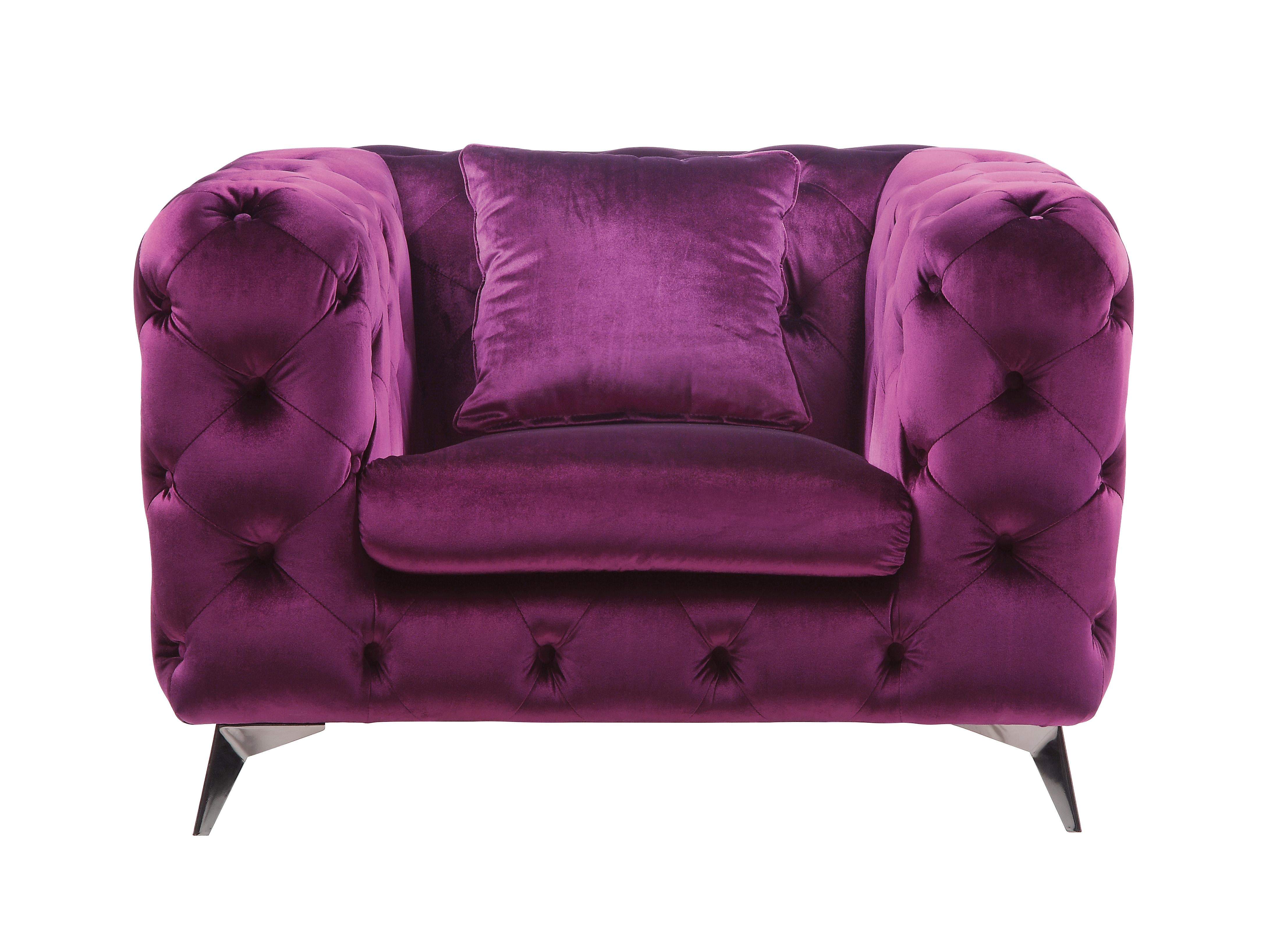 Atronia Purple Fabric Chair - Luxury Home Furniture (MI)