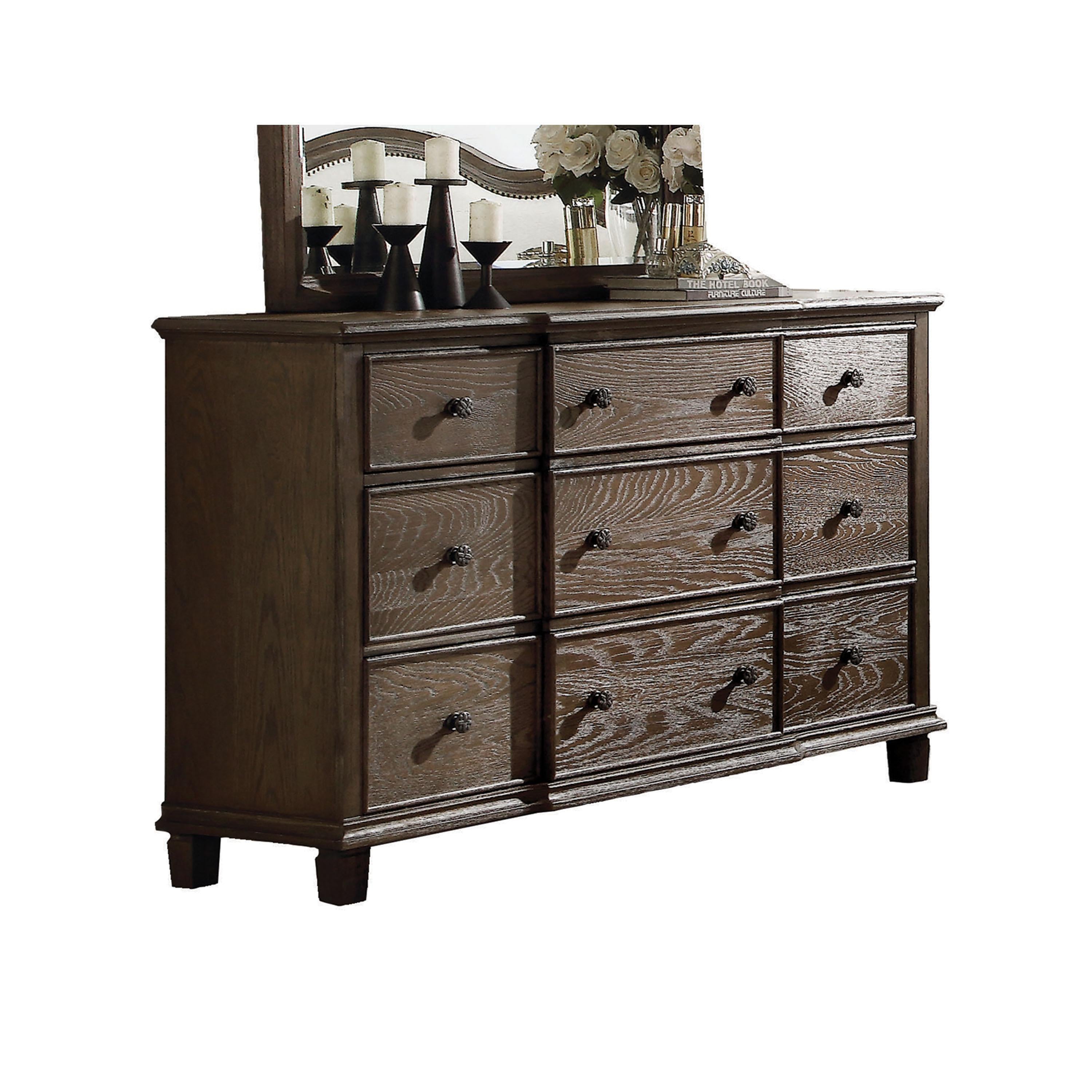 Baudouin Weathered Oak Dresser - Luxury Home Furniture (MI)