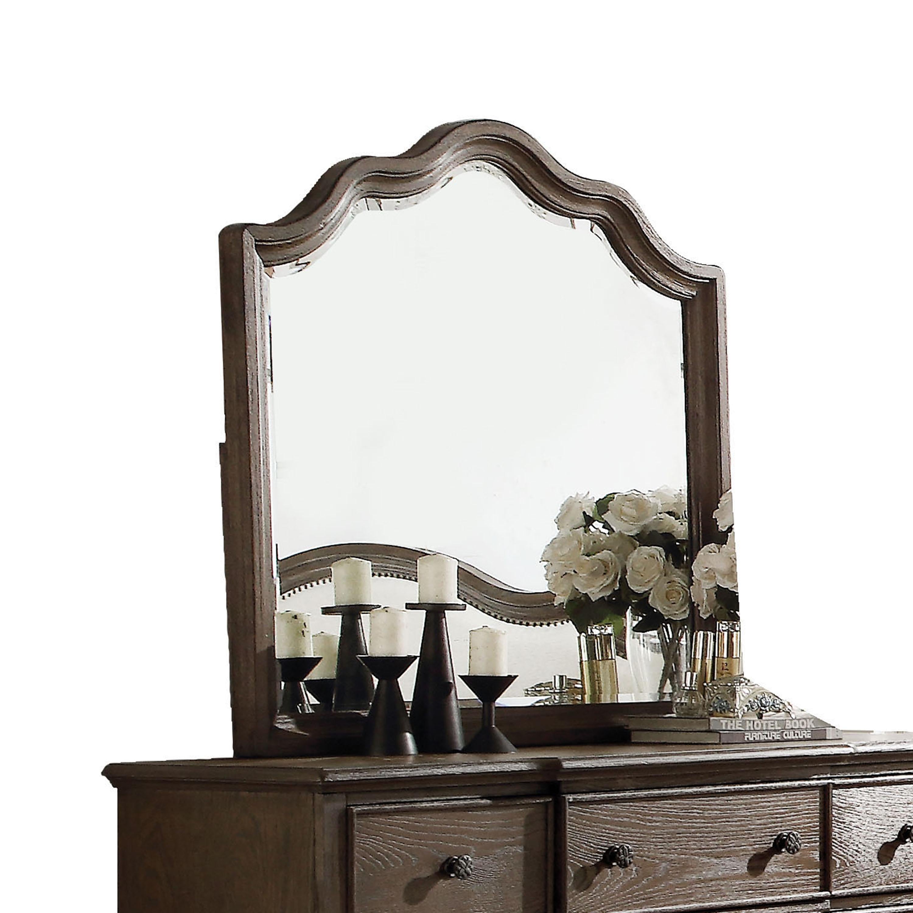 Baudouin Weathered Oak Mirror - Luxury Home Furniture (MI)