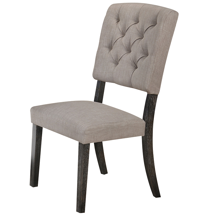 Bernard Fabric & Weathered Gray Oak Side Chair - Luxury Home Furniture (MI)