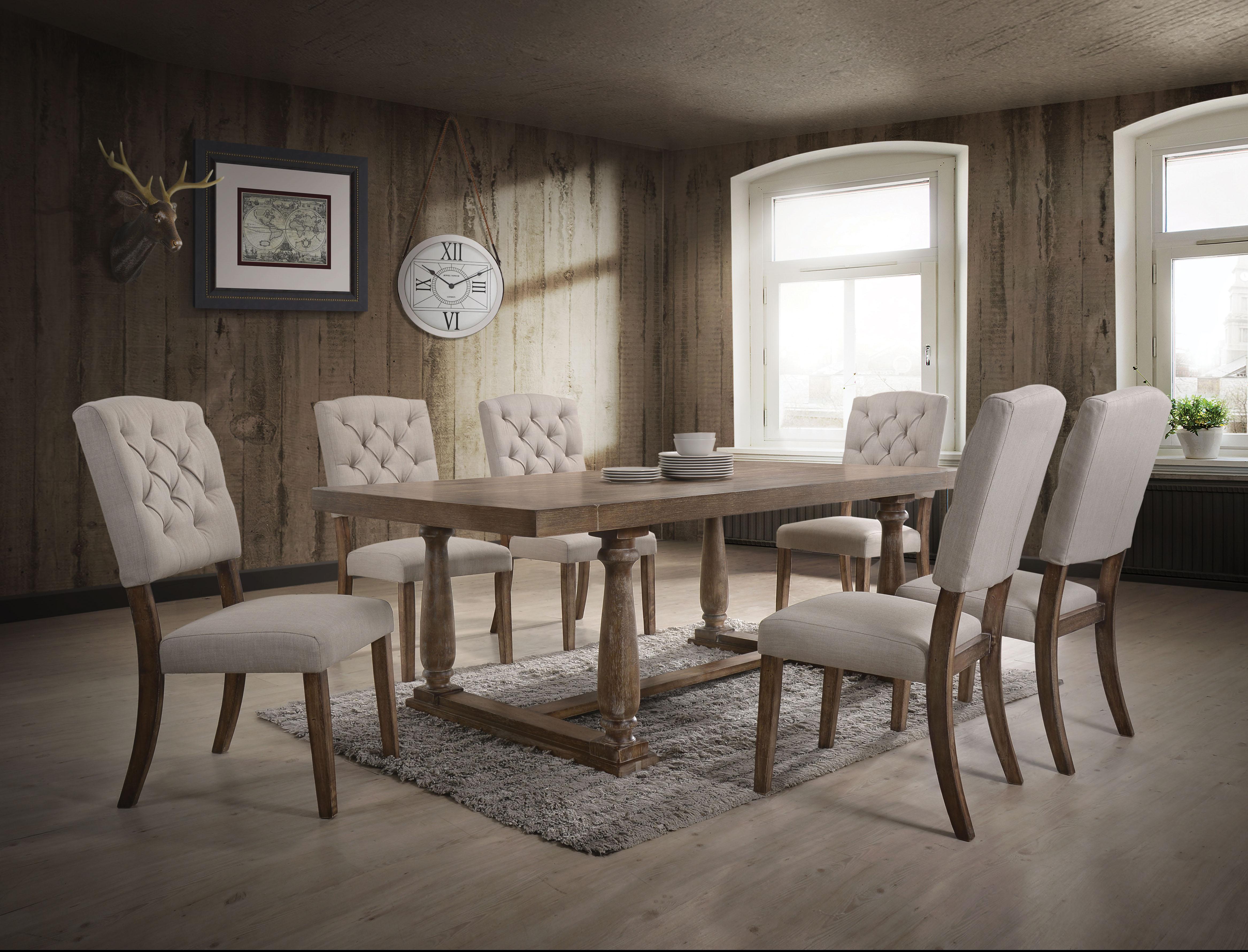 Bernard Weathered Oak Dining Table - Luxury Home Furniture (MI)