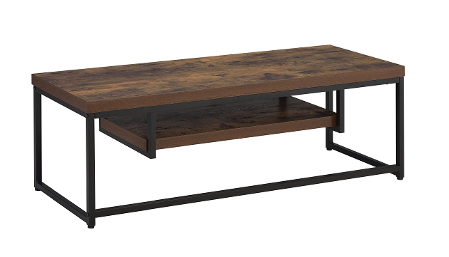 Bob Weathered Oak & Black TV Stand - Luxury Home Furniture (MI)