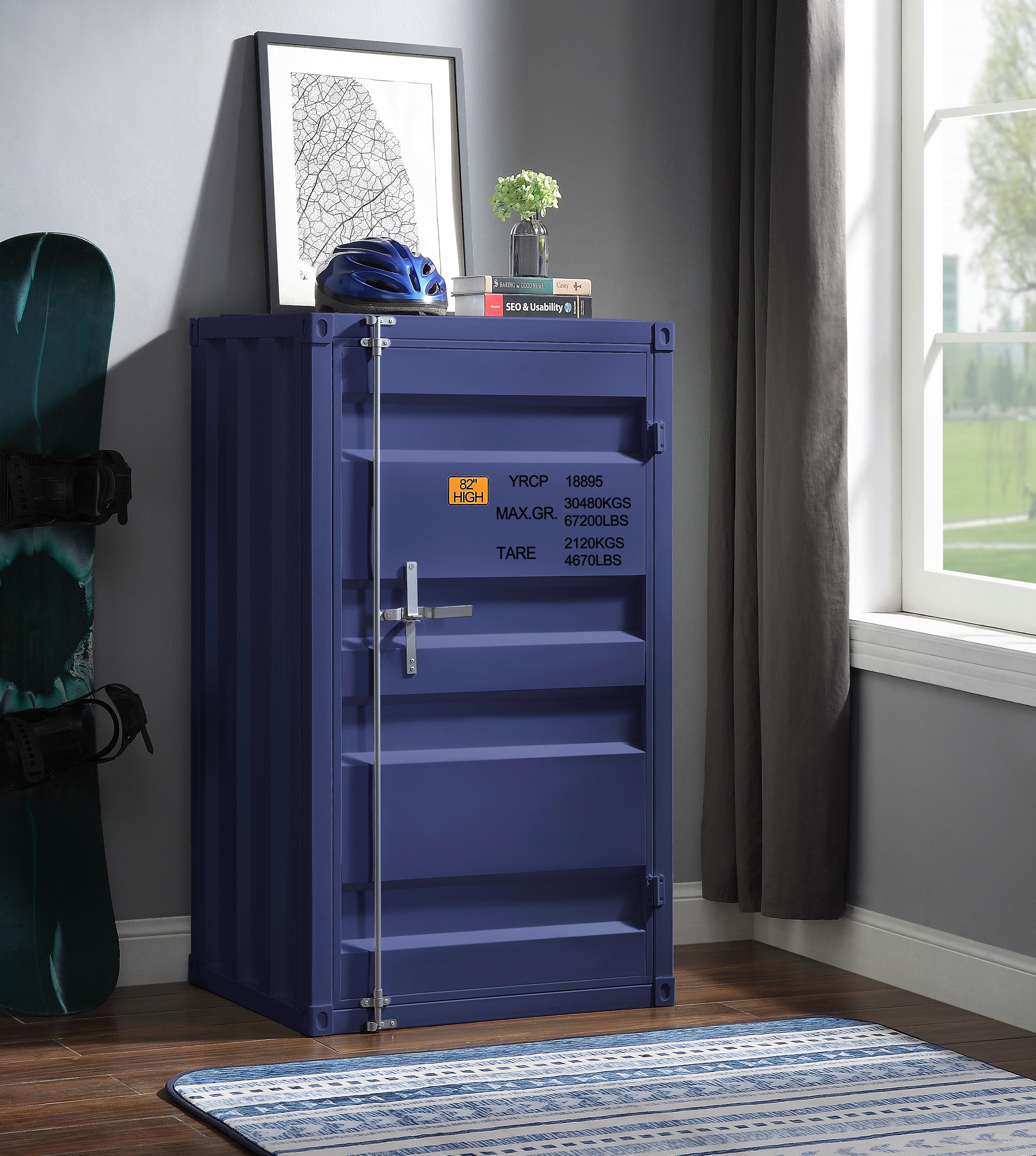 Cargo Blue Chest (Single Door) - Luxury Home Furniture (MI)