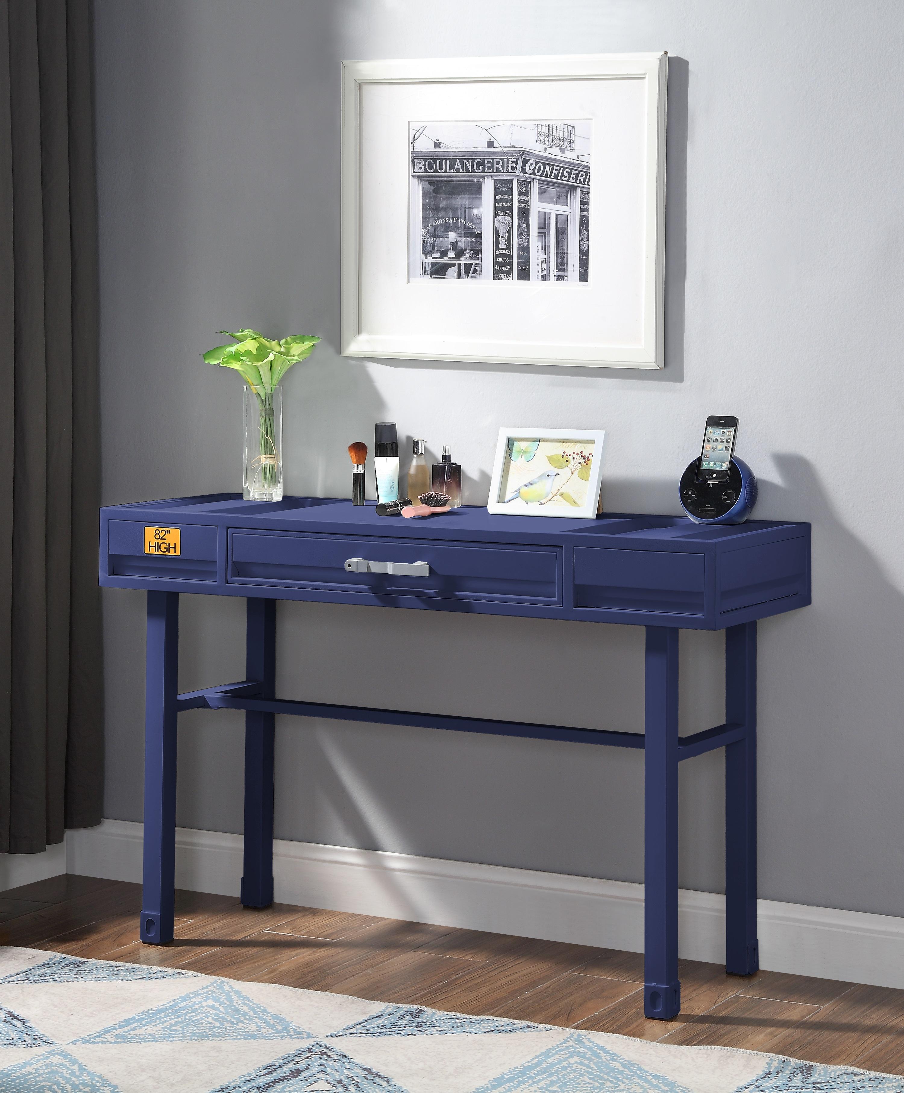 Cargo Blue Vanity Desk - Luxury Home Furniture (MI)
