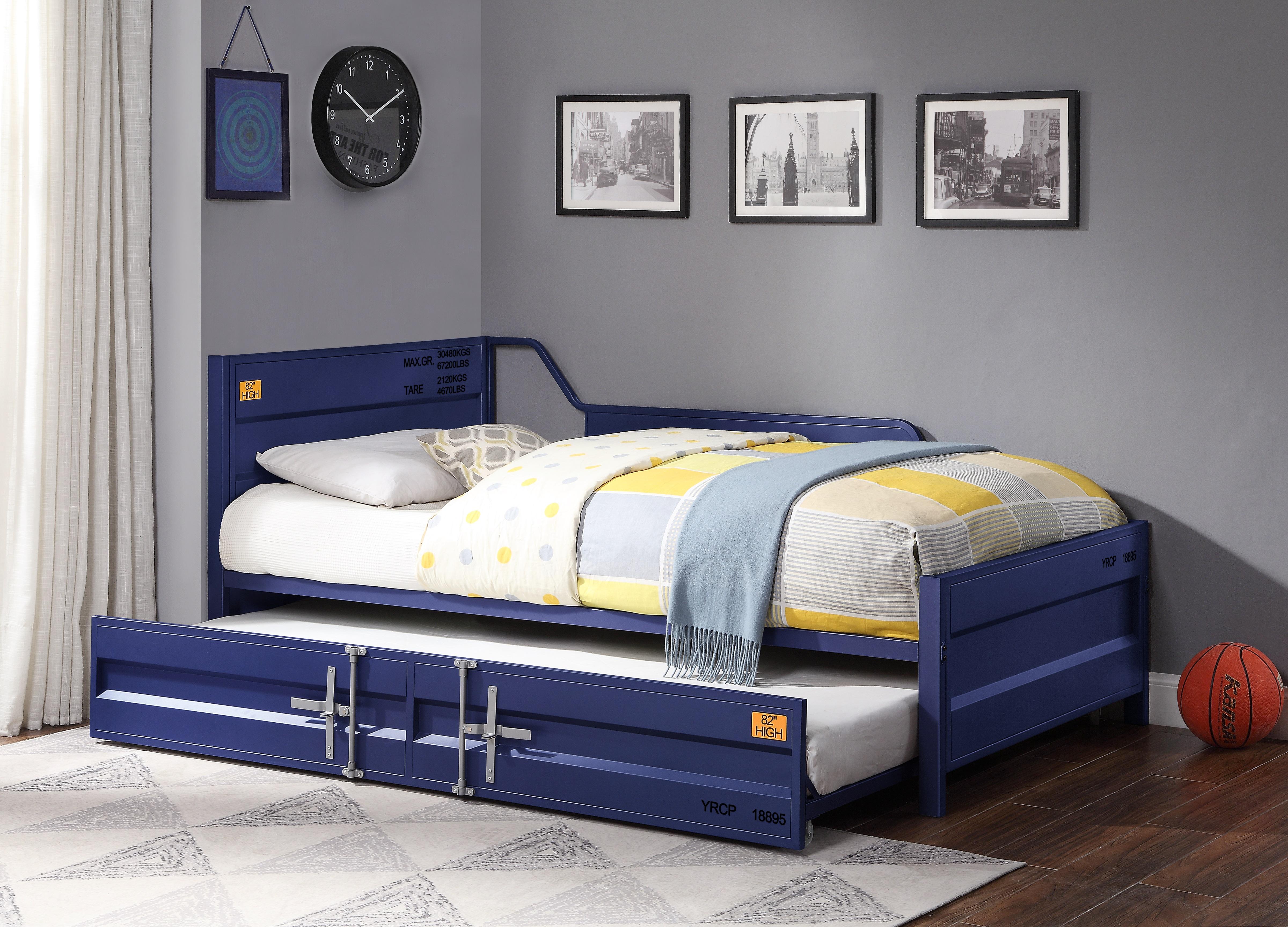Cargo Blue Daybed & Trundle (Twin Size) - Luxury Home Furniture (MI)