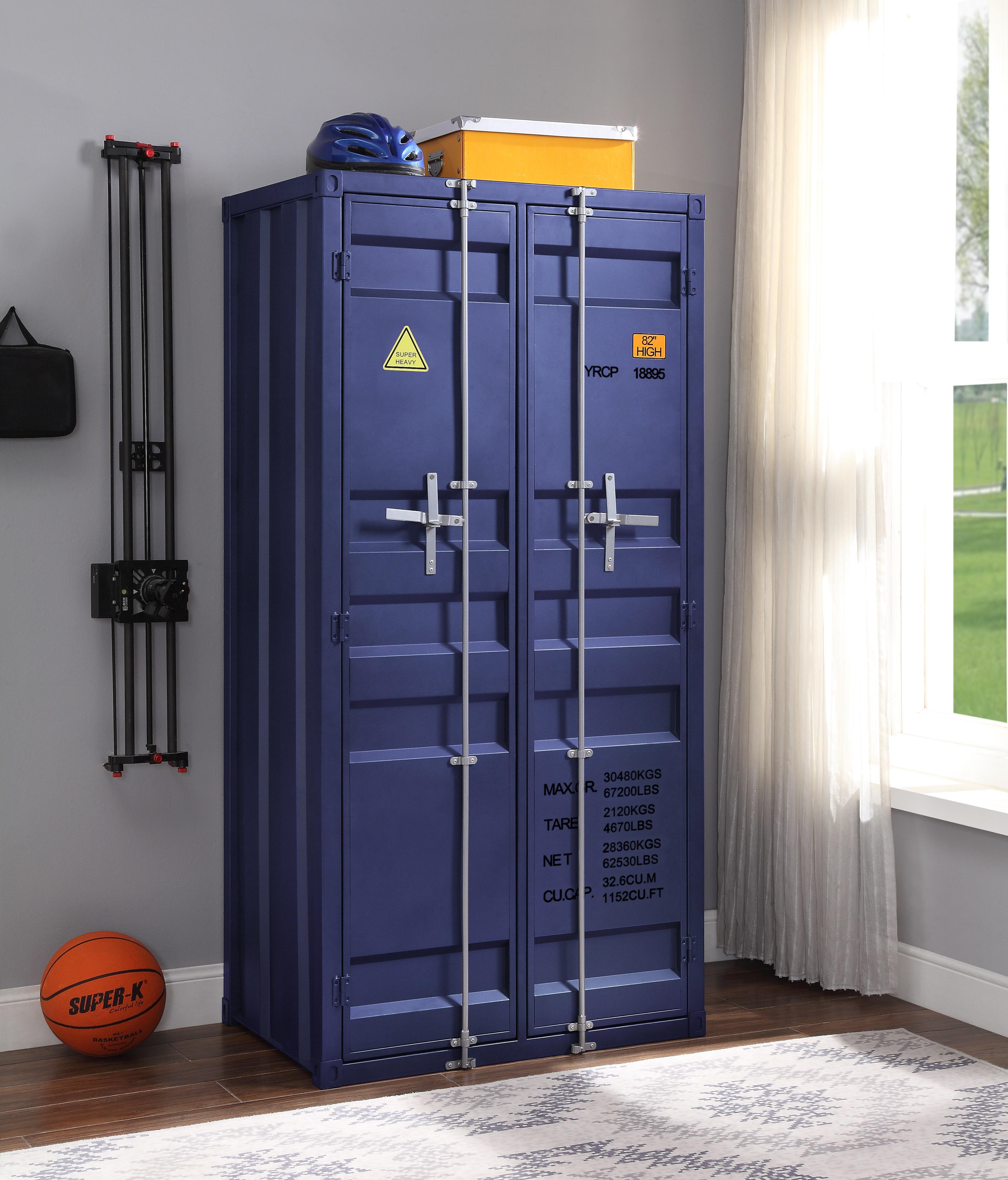 Cargo Blue Wardrobe (Double Door) - Luxury Home Furniture (MI)