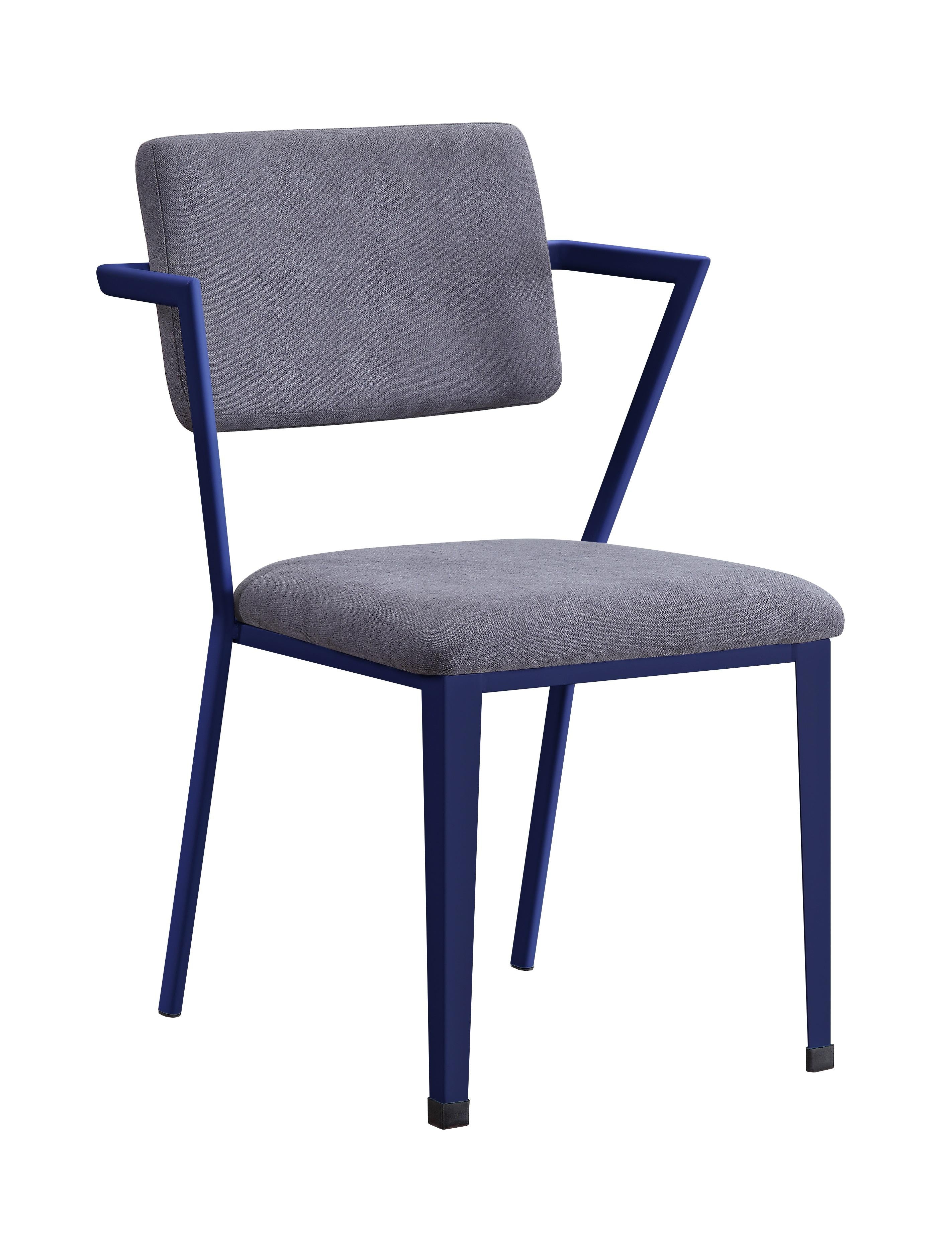 Cargo Gray Fabric & Blue Chair - Luxury Home Furniture (MI)