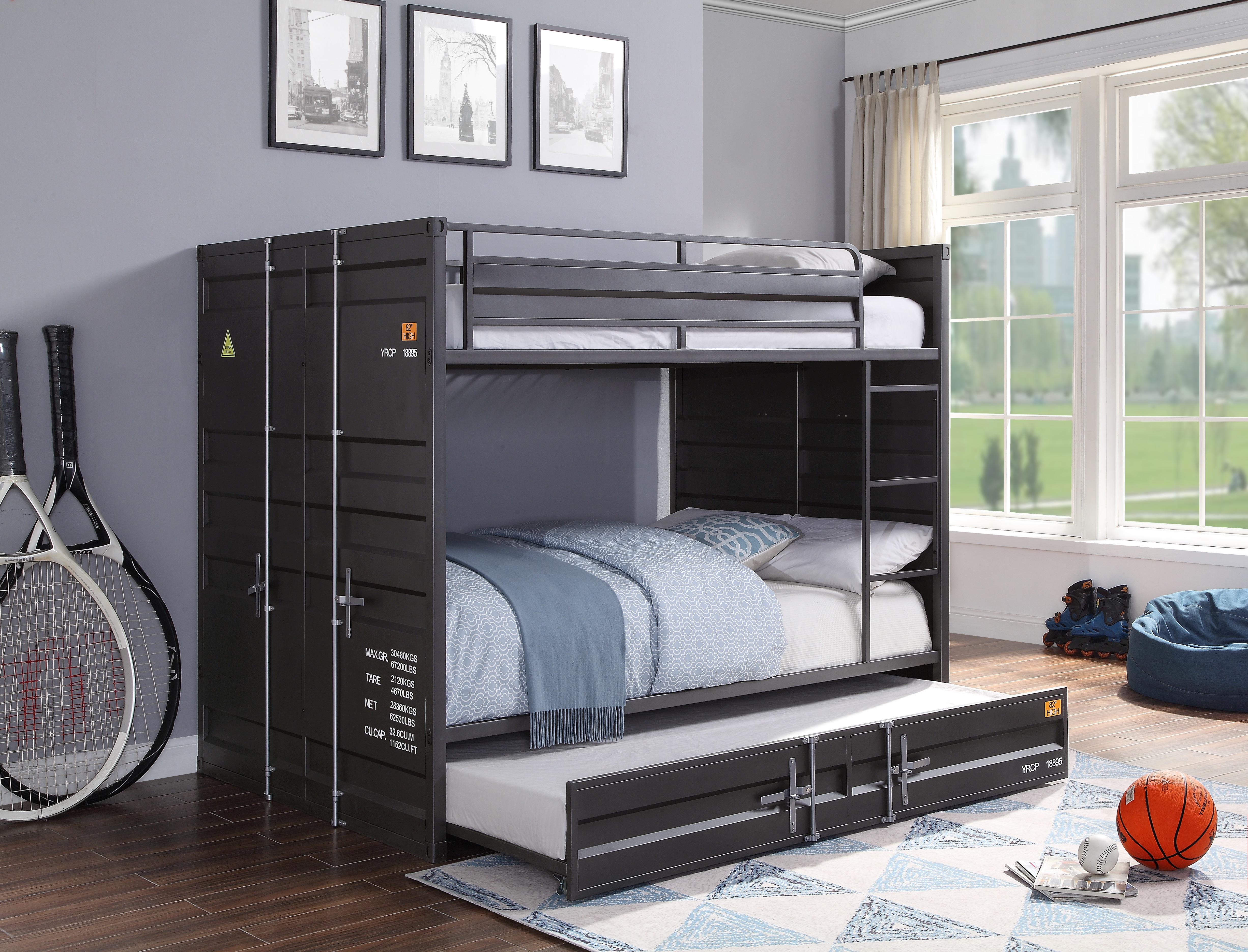 Cargo Gunmetal Bunk Bed (Full/Full) - Luxury Home Furniture (MI)