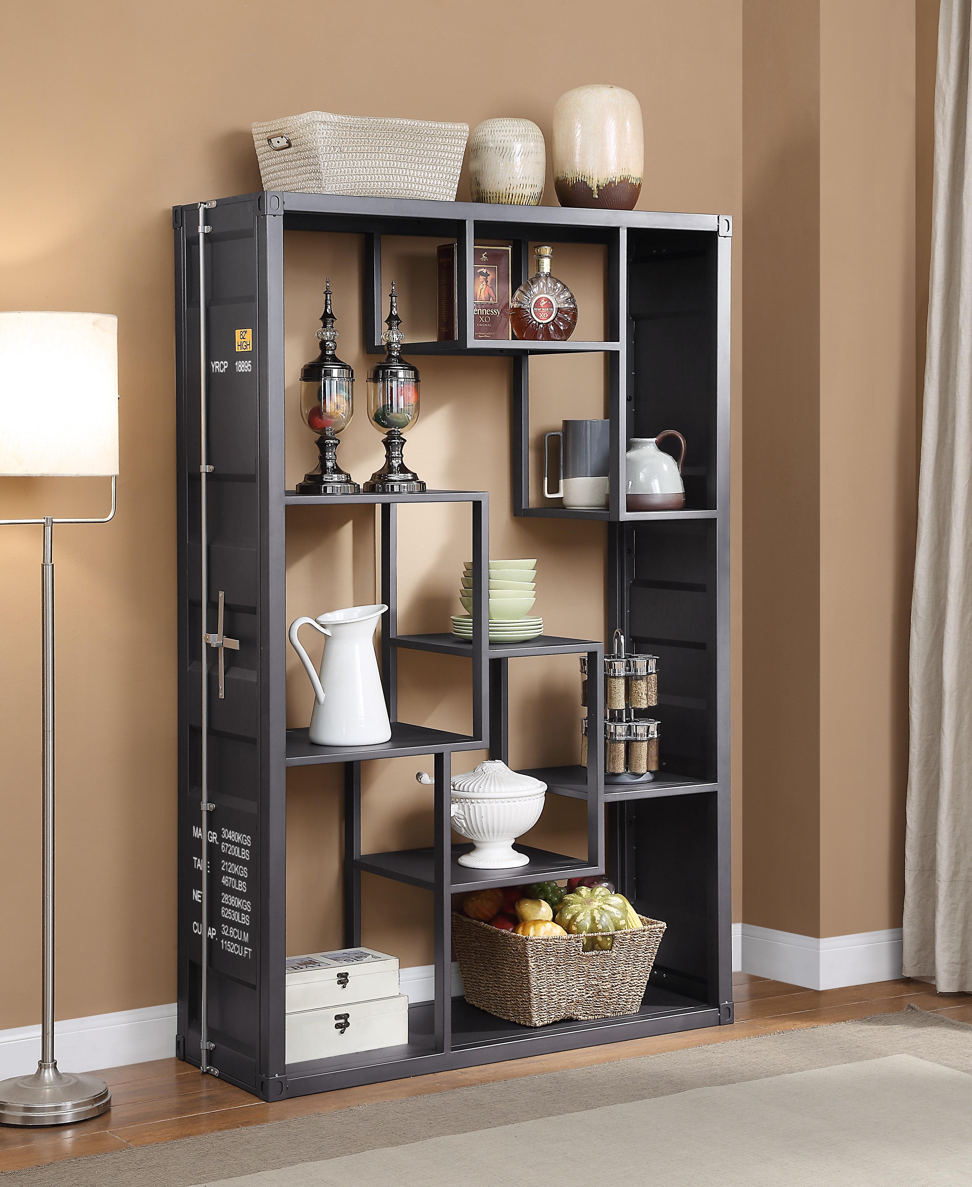 Cargo Gunmetal Shelf Rack / Book Shelf - Luxury Home Furniture (MI)
